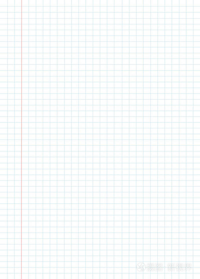 蓝色和红色网格纸图案背景矢量插图