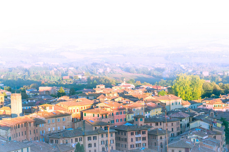 意大利锡耶纳的全景视图