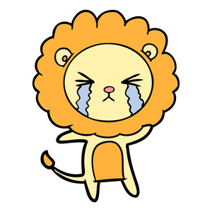 动画片哭泣的狮子的媒介例证