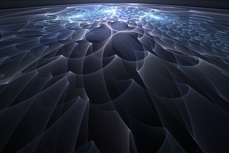 在黑色背景下的横向分形摄影图