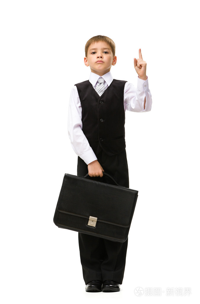 与用例的小商人的全长画像