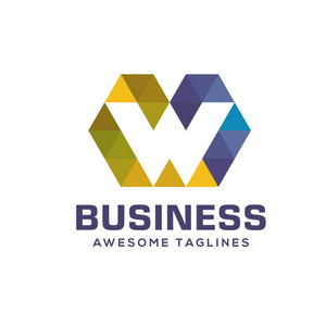 颜色字母表字母标志图标飞溅液体颜色字母w图标标志设计灰色的颜色