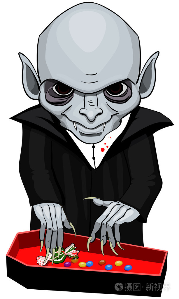 万圣节吸血鬼插画-正版商用图片06no1b-摄图新视界