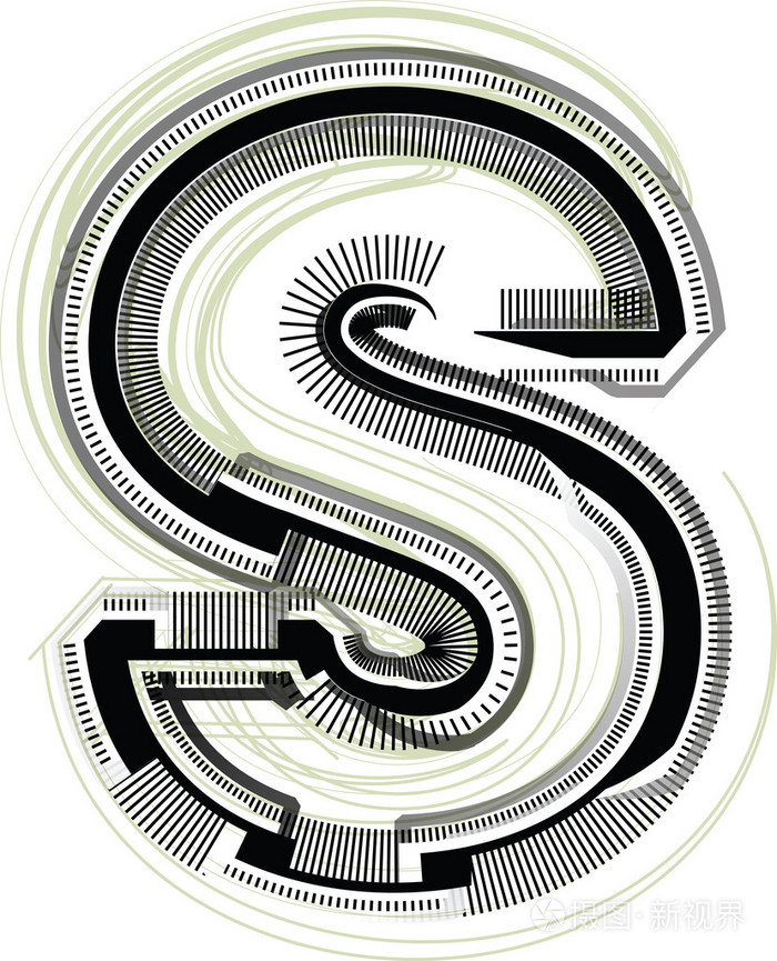 技术字体.字母 s