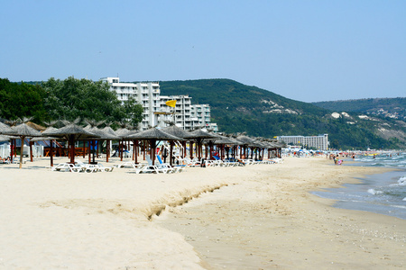 在保加利亚 albena，海滩度假村