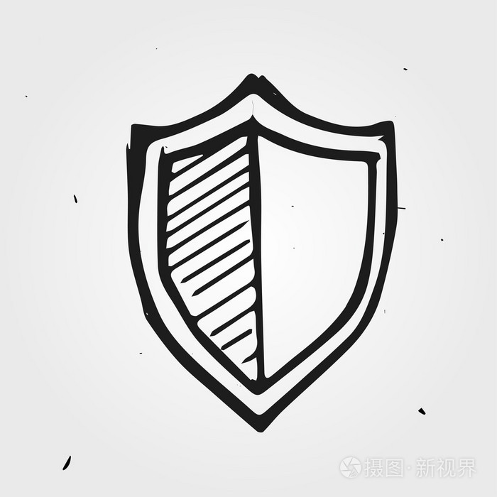 手绘的盾牌插画-正版商用图片06o1wz-摄图新视界