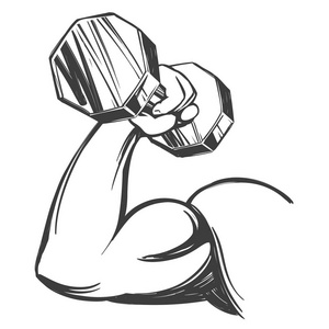 强人哑铃图片-强人哑铃素材-强人哑铃插画-摄图新视界