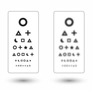 夏普和锐化视力表与儿童的符号图片