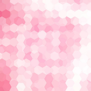 矢量背景与粉彩粉红色, 白色六边形。可用于封面设计, 设计, 网站背景。矢量插图