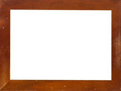画面框复古镜框, 木镀,白色背景照片