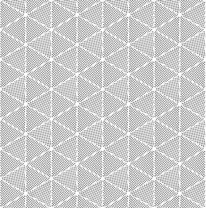 单色图形纹理重复黑白瓷砖.矢量插图照片