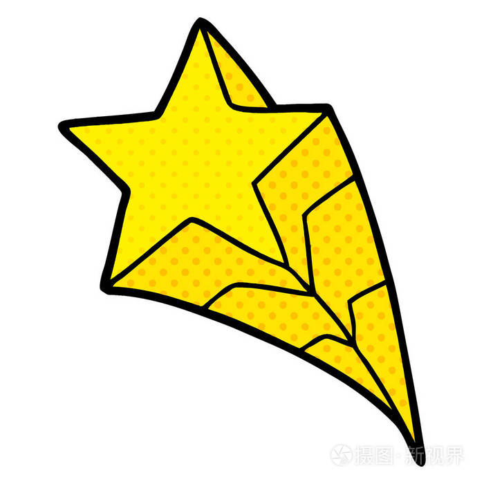 卡通流星的矢量图解