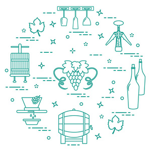酿酒 葡萄酒的生产和贮存。饮料文化