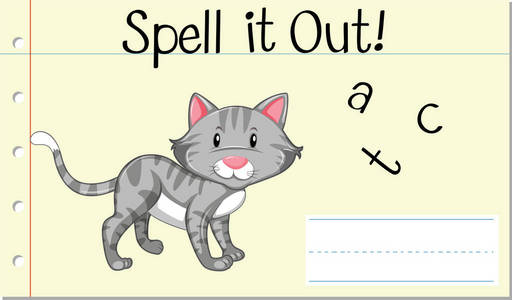 拼写英语单词 cat 插图