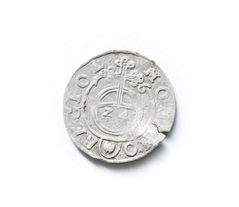 立陶宛国家的古代钱币。Poltorak。17世纪