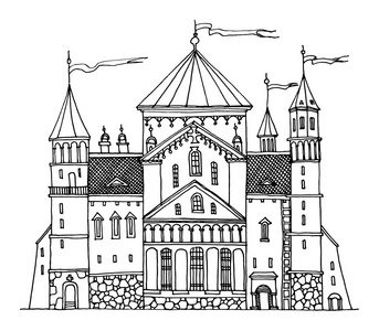 手绘图城堡