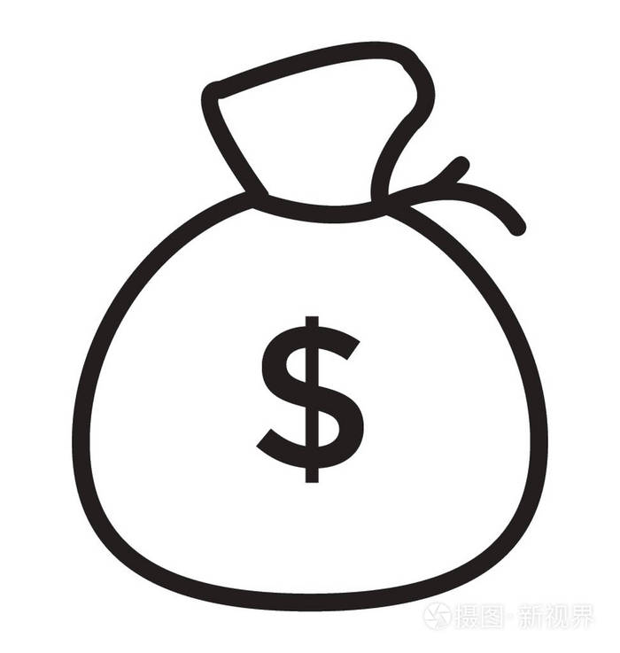 一袋钱储蓄或投资的象征插画-正版商用图片06ovac-摄图新视界