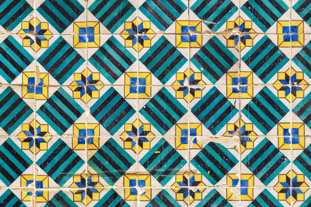 瓷砖Azulejo。 葡萄牙