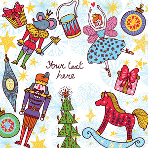 胡桃夹子动画片字符向量例证照片