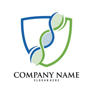 dna 螺旋科学实验室矢量标志设计照片