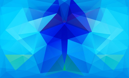三角形的背景。蓝色的多边形