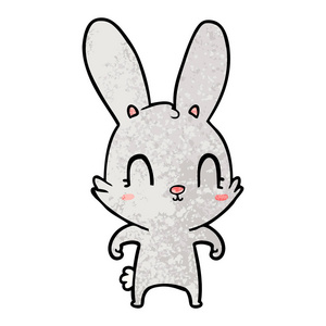 可爱的卡通兔子的矢量图
