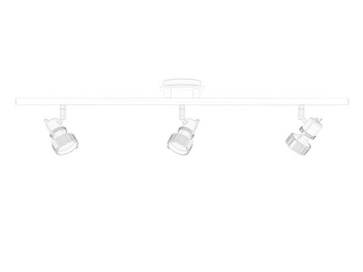 3d. 蓝图灯架的绘制在白色上隔离