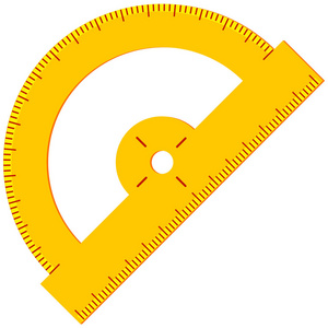 彩色卡通角量角器图标照片
