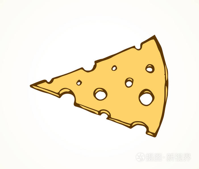 切片的奶酪.矢量绘图插画-正版商用图片06pauv-摄图新视界