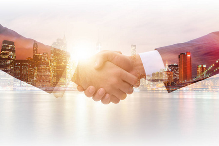 握手合作理念照片