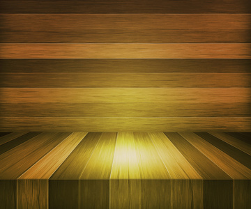 黄色的木制舞台背景图片