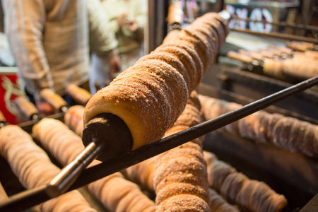 trdelnik 蛋糕食品的准备工作