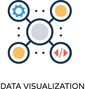 数据可视化彩色矢量图标