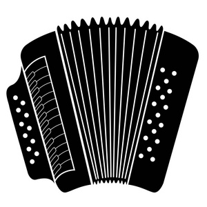 独立的手风琴图标。乐器