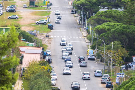 公路的顶视图