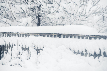 村里的冬天下雪了。雪塌