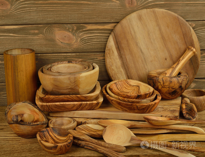 各种木制餐具