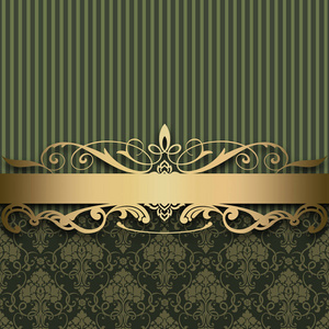 典雅金色边框装饰背景图片
