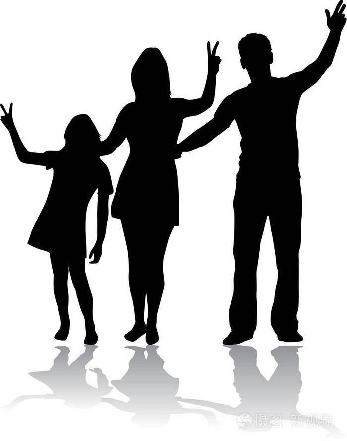 家庭的向量轮廓