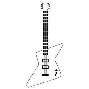 独立电吉他图标。乐器