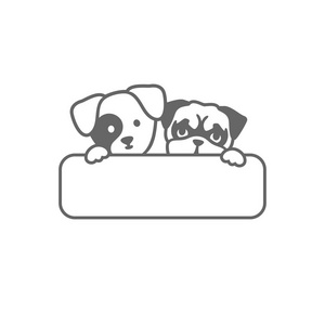灰色狗头表情包图片