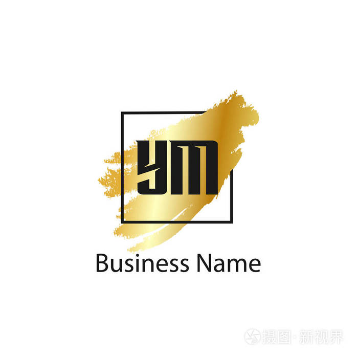 初始字母ym徽标模板设计