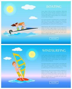 风帆冲浪和划船水上运动插图