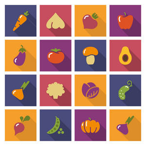 蔬菜的程式化图标