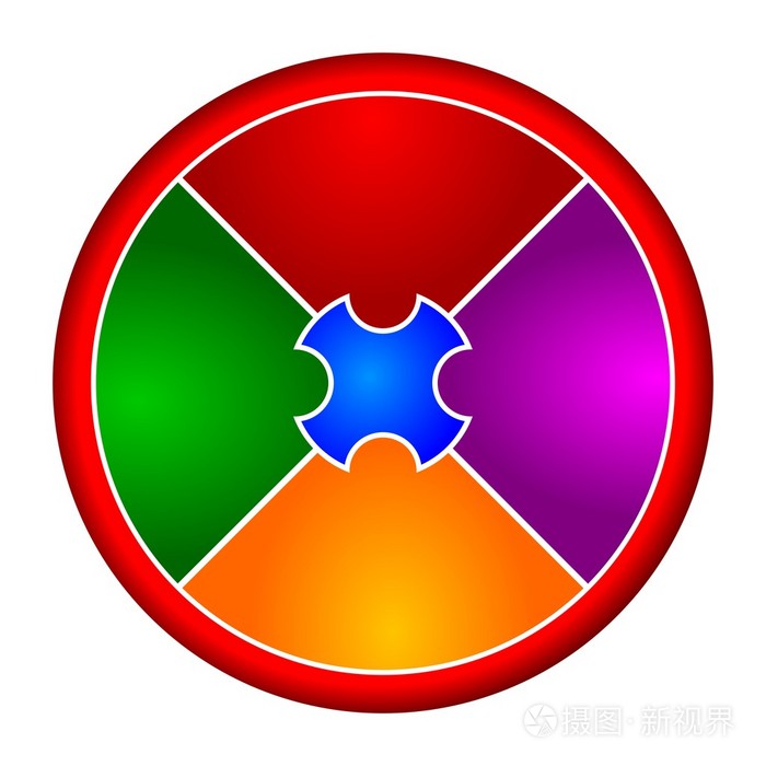 彩色圆形拼图