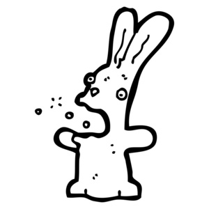 打嗝的小兔子卡通图片