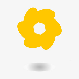 黄色徽标图中显示一个黄色徽标, 一个带有阴影的徽标, 没有题字。对于一个新的公司, 机构
