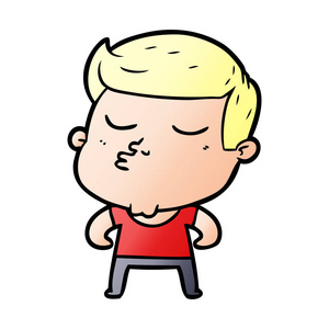 卡通模特男撅嘴照片