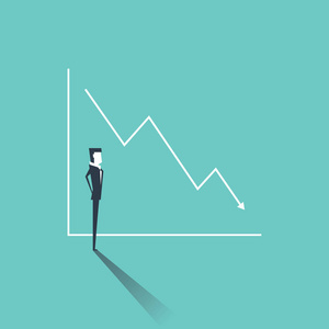 消极趋势, 失败的象征, 破产照片