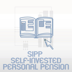 手写文字书写 Sipp 自投资个人养老金。概念意义准备未来保存年轻